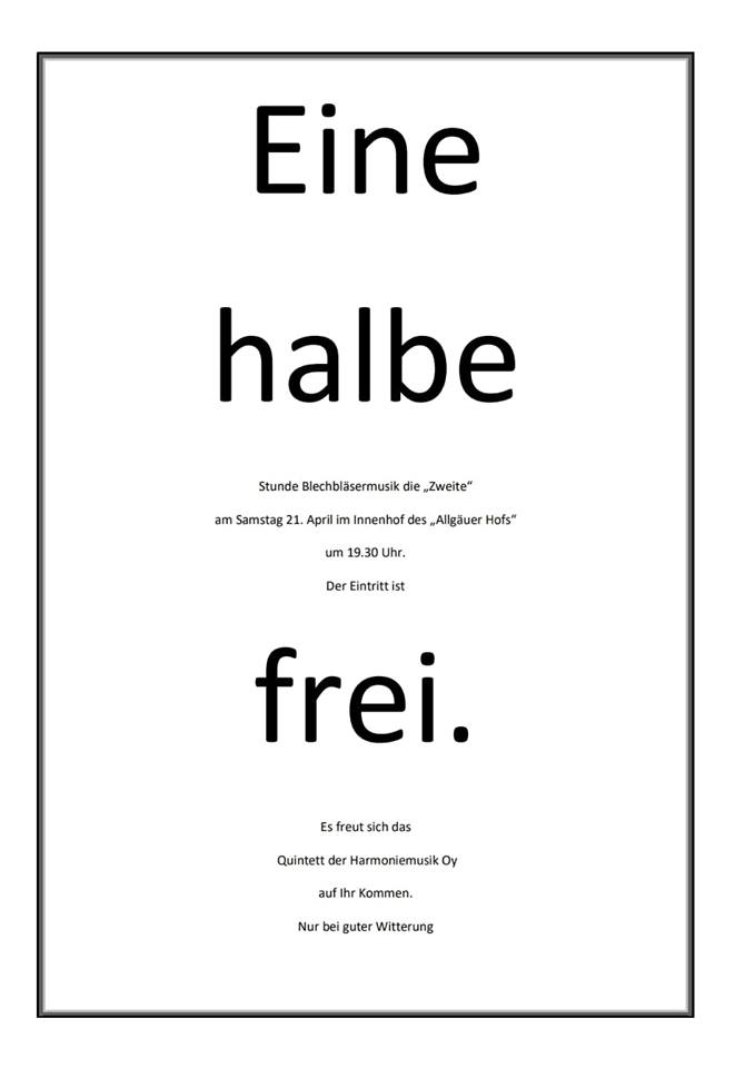 Read more about the article Eine halbe frei