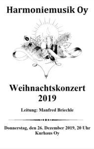 Read more about the article Oyer Weihnachtskonzert 2019