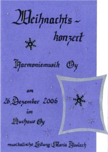 Weihnachtskonzert 2006