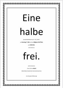 Read more about the article Eine halbe frei
